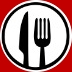 logo stilizzato coltello e forchetta